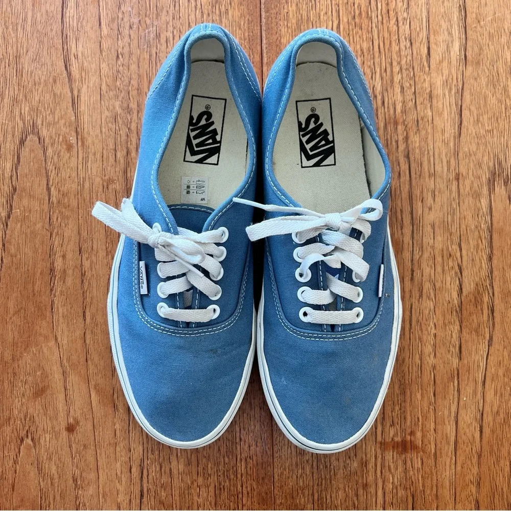 Vans Sky Blue Lace-Up Sneakers 8.5 41 - Picture 6 of 12